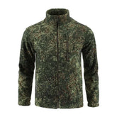 Men Camouflage Zipper Double-sided Polar Fleece Jacket