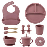 Baby Kids Silicone Feeding Utensils 10 Piece Set