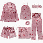 Women Silk Long Sleeve + Pants Loungewear Sets