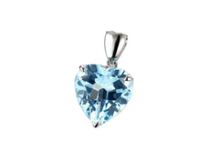 Woman Crystal Sapphire Pendant Necklace Jewelry Set