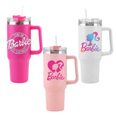 Kids Barbie Princess Party Pink Straw Ice Cup