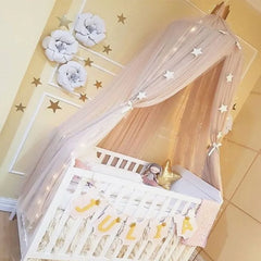 Kids Infants Bed Crib Mosquito Canopy 7 Pieces