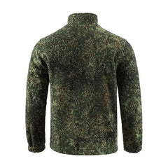 Men Camouflage Zipper Double-sided Polar Fleece Jacket