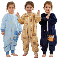 Kids Toddler Winter Zip Up Plush Onesie
