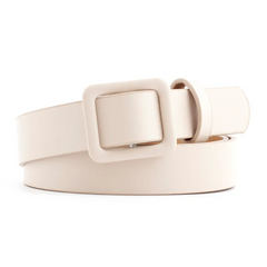 Accessories Women Leather Square Buckle Belt