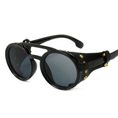 Accessories Unisex Retro Round Frame Punk Sunglasses