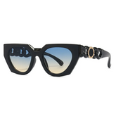 Accessories Women Chic All-Match Chain Shaped Temples Sunglasses