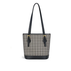 Accessories Women Vintage Houndstooth Bucket Shoulder Bag