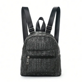 Accessories Casual Stylish Straw Woven Zipper Backpack