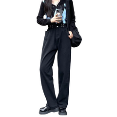 Women Casual High Waist Straight Jeans
