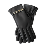 Accessories Women Vintage Chain PU Gloves