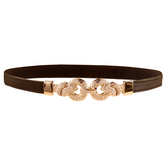 Accessories Women Chic Twist Metal Buckle Dress Belt
