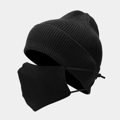 Accessories Winter Button Knitted Hat And Mask Set