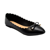 Women Casual Office Bowknot Pointed Leather Loafers