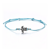 Accessories Elegant Turtle Shape Pendant Adjustable Wax Rope Anklet