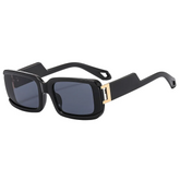 Accessories Vintage Square Frame Leopard Sunglasses