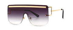 Accessories Women Chic One-Piece Flat Top Sunglasses