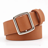 Accessories Women Vintage Wide Square Buckle Leather Belt