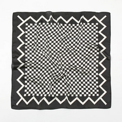 Accessories Women Spring Elegant Stripe And Plaid Printed Square Scarf