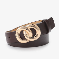 Accessories Women Snap-Button Leather Belt