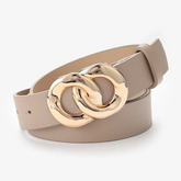 Accessories Women Snap-Button Leather Belt