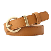 Accessories Women Causal Solid Color All-Match PU Belt