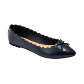 Women Casual Office Bowknot Pointed Leather Loafers