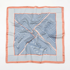 Accessories Women Spring Elegant Stripe And Plaid Printed Square Scarf