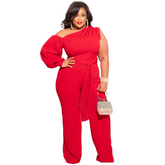 Women Casual Wide Leg Plus Size Jumpsuits