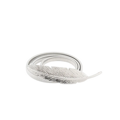 Accessories Women Single Loop Metal Spring Chain Leaf Belt