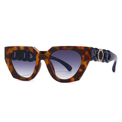 Accessories Women Chic All-Match Chain Shaped Temples Sunglasses
