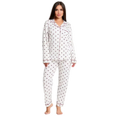 Women Casual Heart Print Long Sleeve + Pants Pajamas Set