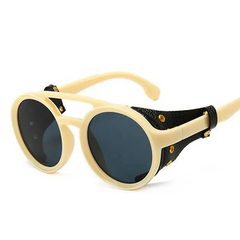 Accessories Unisex Retro Round Frame Punk Sunglasses