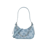 Accessories Women Elegant Floral Printed Zipper Chain Shoulder Bag