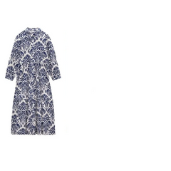 Women Casual Boho Print Long Sleeve Maxi Dress
