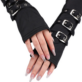 Accessories Women Punk Personality Buckle Decoration Mittens