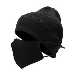 Accessories Winter Button Knitted Hat And Mask Set