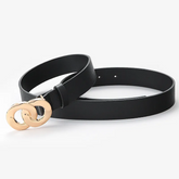Accessories Women Snap-Button Leather Belt