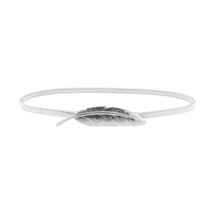 Accessories Women Single Loop Metal Spring Chain Leaf Belt