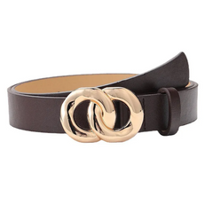 Accessories Women Snap-Button Leather Belt