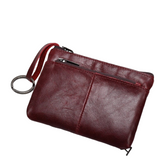 Accessories Unisex Vintage Genuine Leather Zipper Wallet