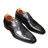Men Genuine Calf Leather Oxford Formal Shoes