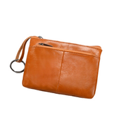 Accessories Unisex Vintage Genuine Leather Zipper Wallet
