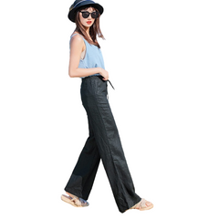 Women Cotton Linen Wide Leg High Waist Pants