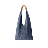 Women Casual Denim Canvas Large Tote Bag