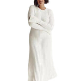Women Elegant Printed V-Neck Lace-Up Maxi Dress
