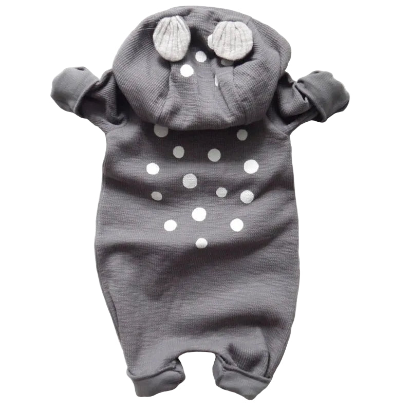 Newborn Cotton Cute Baby Deer Hooded Jumpsuit