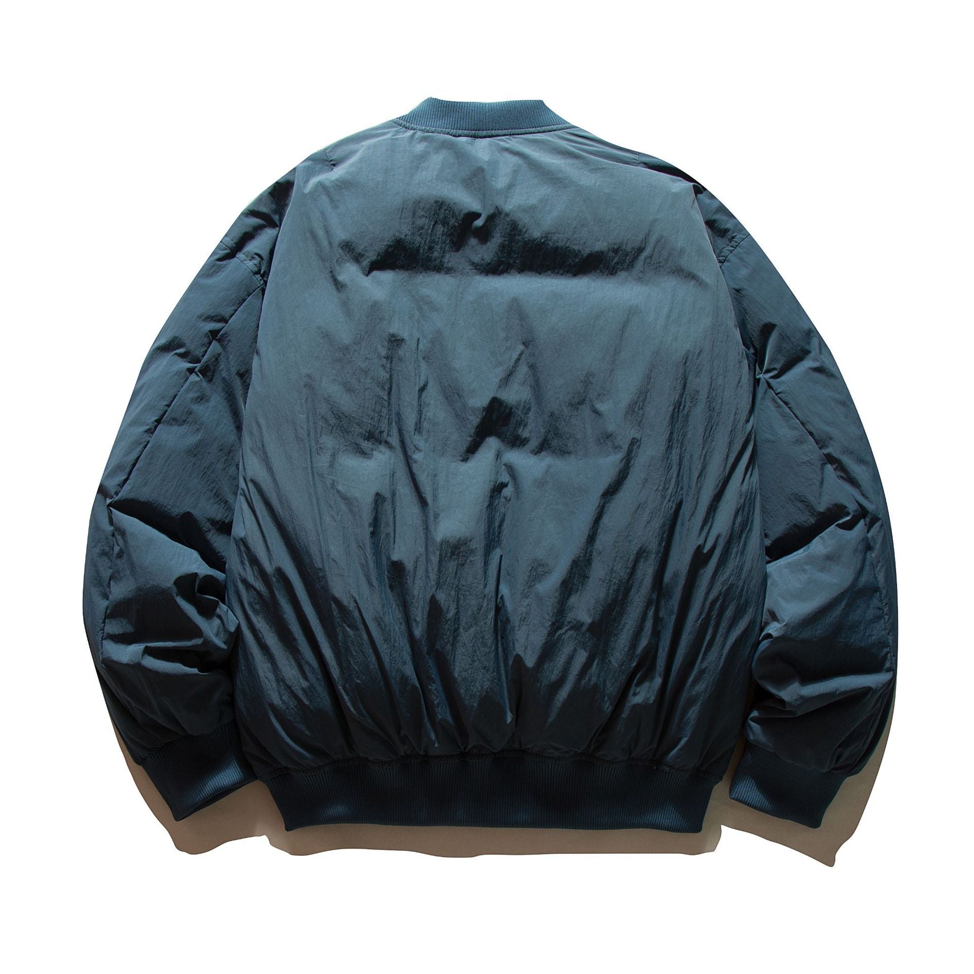 Men Baseball Collar Loose Pilot Down Jacket
