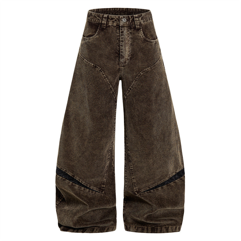 Men Corduroy Wide Leg Loose Pants