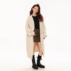 Women Knit Cardigan Sweater